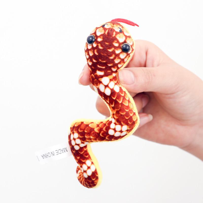 Cute Magnetic Snake Doll Plush Animal Refrigerator Stickers Zodiac Snake Year Mascot Magnetic Plush Snake Decorative Toys