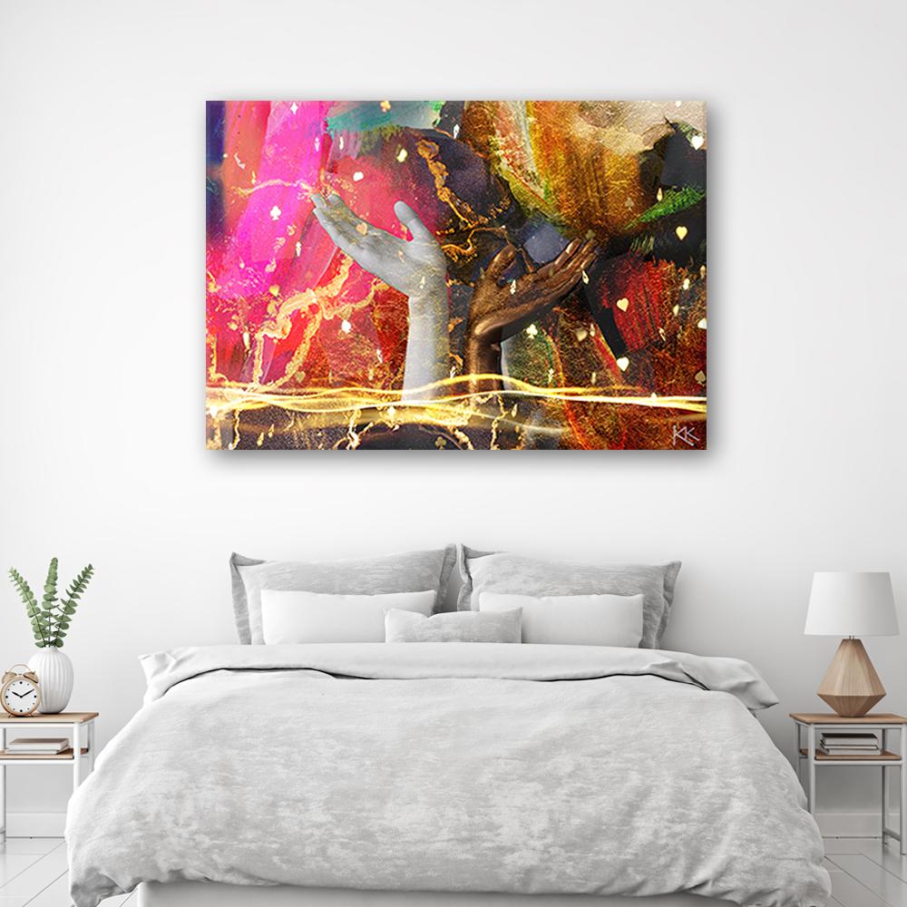Canvas Print Colourful Hands Abstract