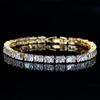 Jewelry, Environmentally Friendly Copper Electroplated Real Gold Zircon Bracelet, Inlaid Zircon Gemstone Jewelry.