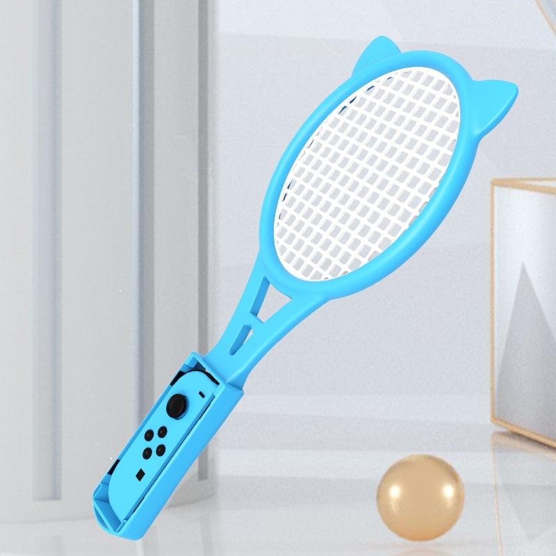 1 Pair Tennis Rackets Controller Grip Handle Kit for Switch OLED for Mario Tennis Aces Sports Game Accessory
