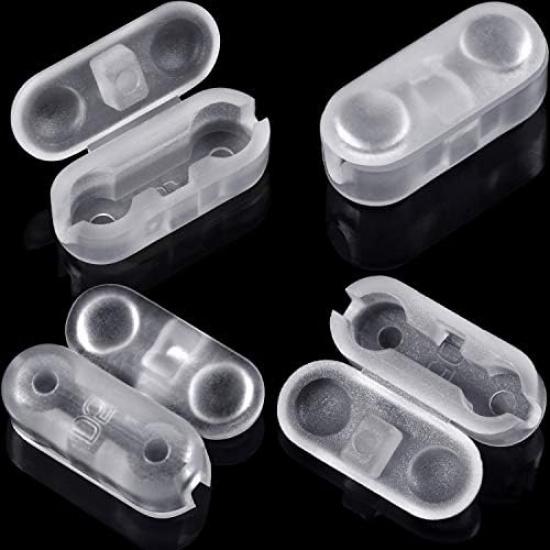 BBTO 30 Pack Chain Connectors, 4.5mm Ball Cord Chain Clips, Plastic Roller Shade Beaded Connector for Vertical Roman Roller Blind Window