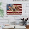 Piatto 2D, 1 pz "250 Anni di Libertà 1776-2026" Aquila Americana Segno in Alluminio 12x8 Pollici - Bandiera USA e Aquila Calva Design Patriottico, 250° Anniversario USA