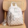 New Pu Printed Backpack Soft Leather Large Space Travel Backpack Old Flower Casual Fashion Multi-functional Soft Leather