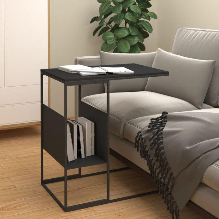 VidaXL Side Table Black 55x36x59.5 Cm Engineered Wood 343105