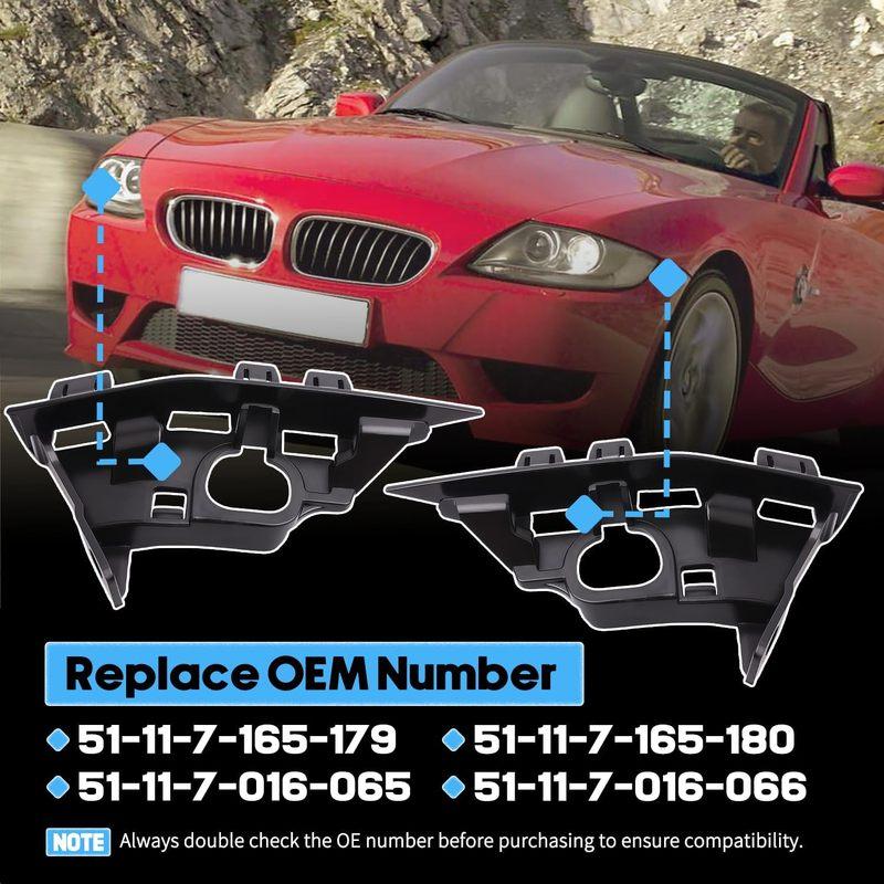 Front Bumper Retainer Bracket Holder Left and Right For BMW E85 E86 Z4 M Roadster & M Coupe 2003-2008 51117165179 51117165180