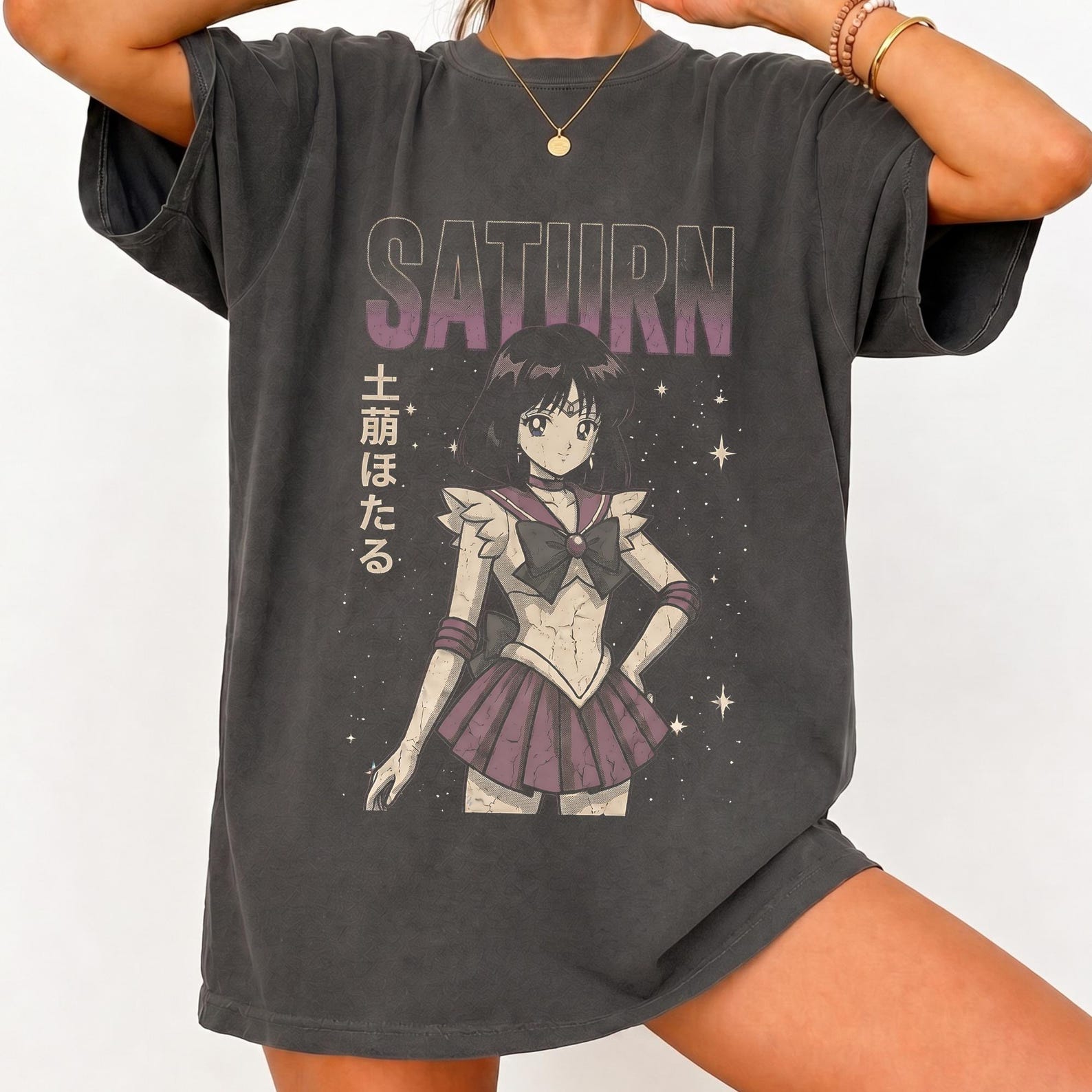 Sailor Moon Hotaru Tomoe Vintage T Shirt, Sailor Saturn Shirt, Retro 90s Anime Tee 3XL
