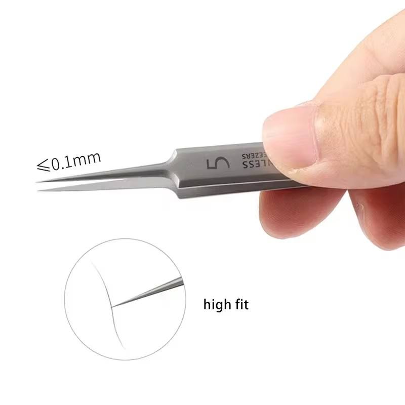 Professional Blackhead Tweezers,High Hard Stainless Steel Blackhead Remover,Precision Pimple Popper Tool Kit,Blackhead Extractor