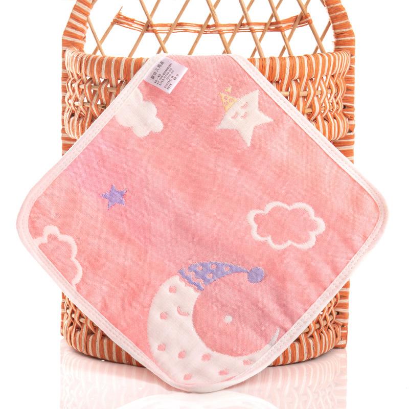 

Квадратное полотенце из чистого хлопка 25*25, шестислойная марля, хлопок, детский крючок с рисунком, маленькое полотенце, полотенце для детского сада, слюна 25*25