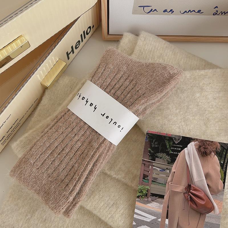 Winter Socks Women Cashmere Wool Thicken Warm Women Socks Sox Japanese Fashion Harajuku Solid Color Thermal Stockings For Women