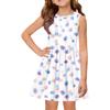Vestido de princesa de verano para niñas - Vestido de corte A con chaleco y detalles de costura