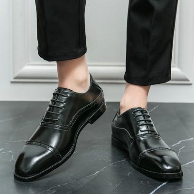 Herren-Lederschuhe für Geschäftsleute Modischer britischer Designstil Hochzeit und Party Outdoor Straßen Tägliche Büro-Kleiderschuhe 38-46