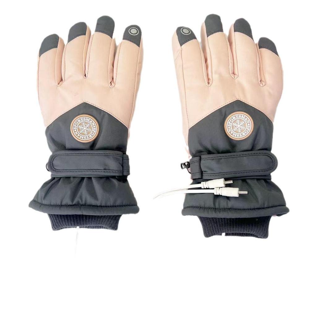 USB Heated Touch Screen Ski Gloves for Winter Outdoor Cycling