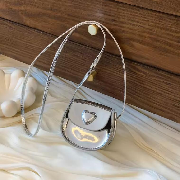 Small Shoulder Bag Cute Coin Key Earphone Case 2026 Summer New Mirror Lipstick Purse Mini Pu Crossbody Bag for Girls Kids