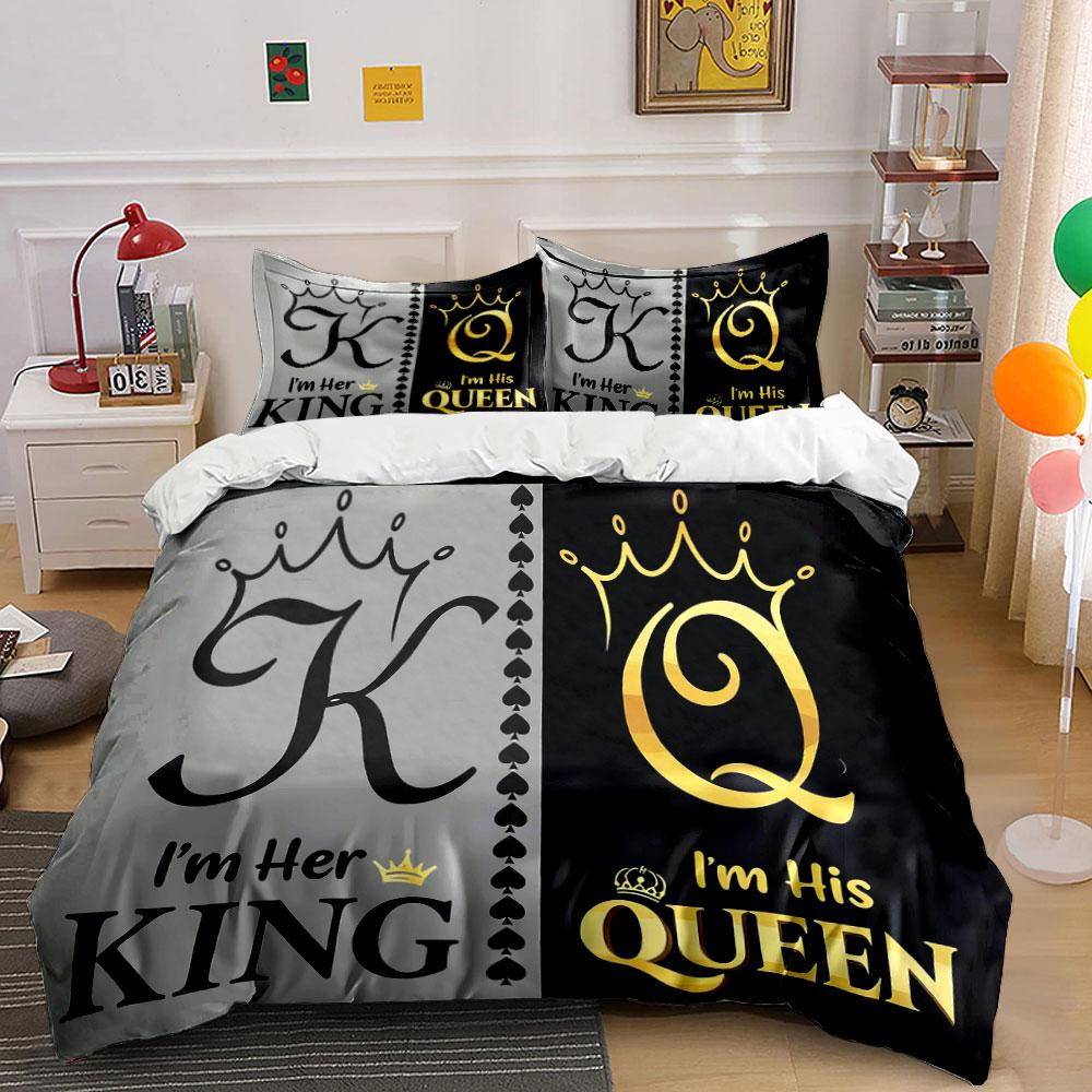 King and Queen Bedding Set Bedding Duvet Cover Set Duvet Cover Pillowcases (1 * Duvet Cover 2 * Pillowcases, without duvet insert)