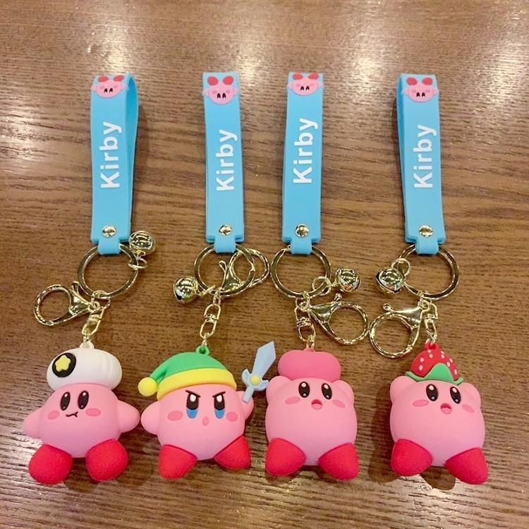 Cute Kirby Star Dripping Glue Keychain Car Backpack Cartoon Figure Pendant Bag