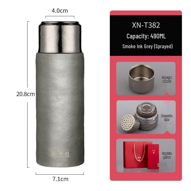Xishino Pure Titanium Insulated Tea & Water Bottle