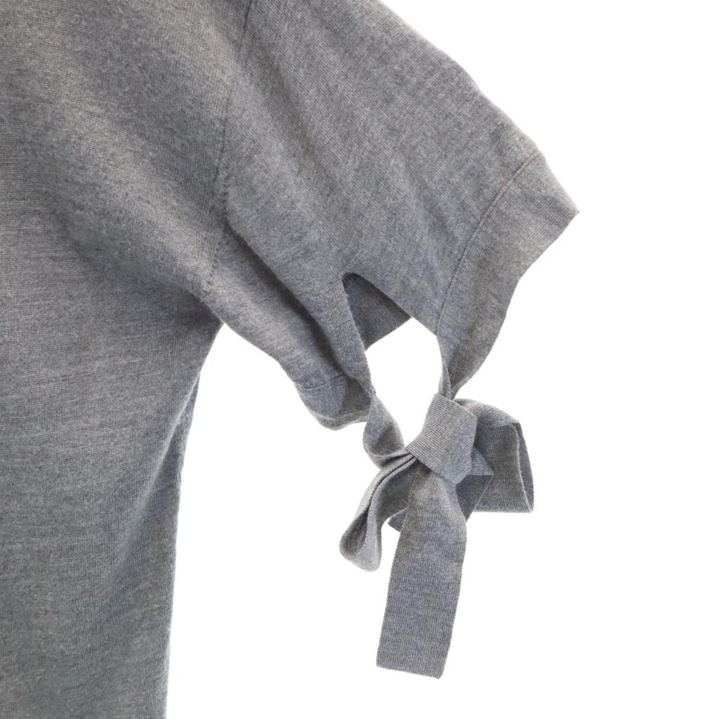 ESTNATION Short Sleeve V Neck Knit 38 Gray Women Used