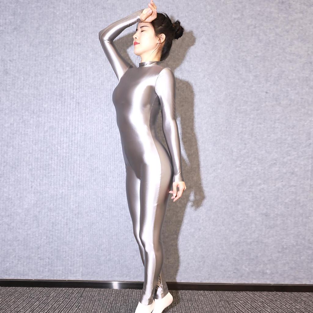 Nylon Long Sleeve Bodysuit for Gymnastics, Yoga, and Dance