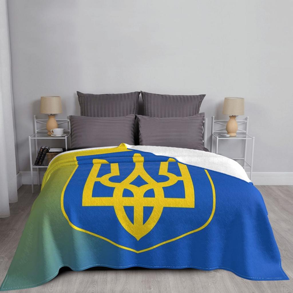 Flag Of Ukraine Blanket Soft Warm Flannel Throw Blanket Cover for Bed Living room Picnic Travel Home Couch