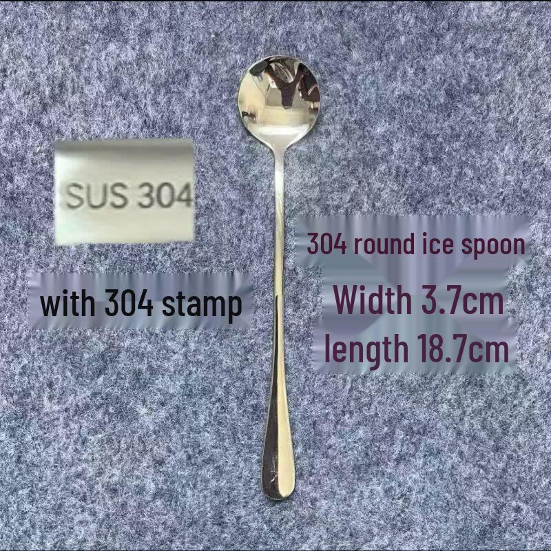 Qianxing 304 Stainless Steel Round Ice Spoons