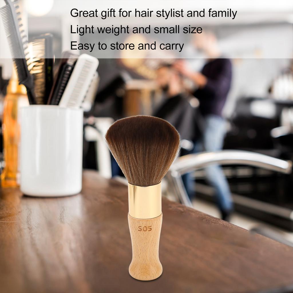 Barber Neck Duster Brush Comfortable Hand Feel Stable Portable Salon Face Neck Cleaning Brush