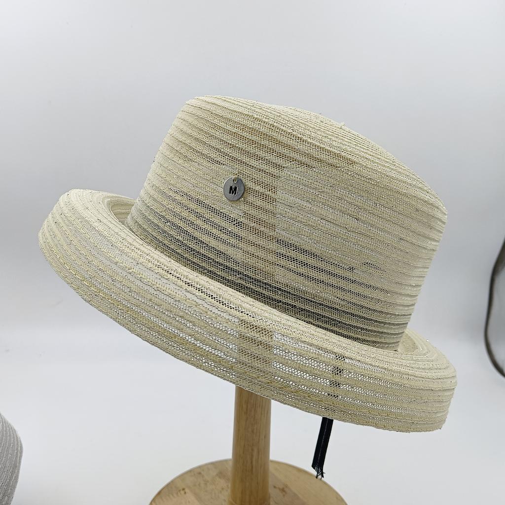 Bucket Hat Flat Top Letters Summer Ladies Sun Hat Ladies Straw Hat Fedora Hat British Style Men And Women Hat Letters Panama