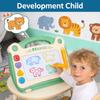 Kids Magnetic Drawing Board with Stand, 4-Color Erasable Doodle Board with Stamps, Portable Educational Drawing Toy for Toddlers