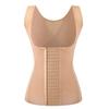 Postpartum Tummy Control Push-Up Corset Vest: Six-Row Hook Body Shaper for Women