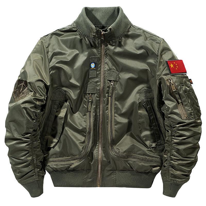 

726 Air Force Pilot Baseball Jacket - Stand-up Collar, Workwear-Style, Scratch & Wear-Resistant, Thin Outerwear. XL