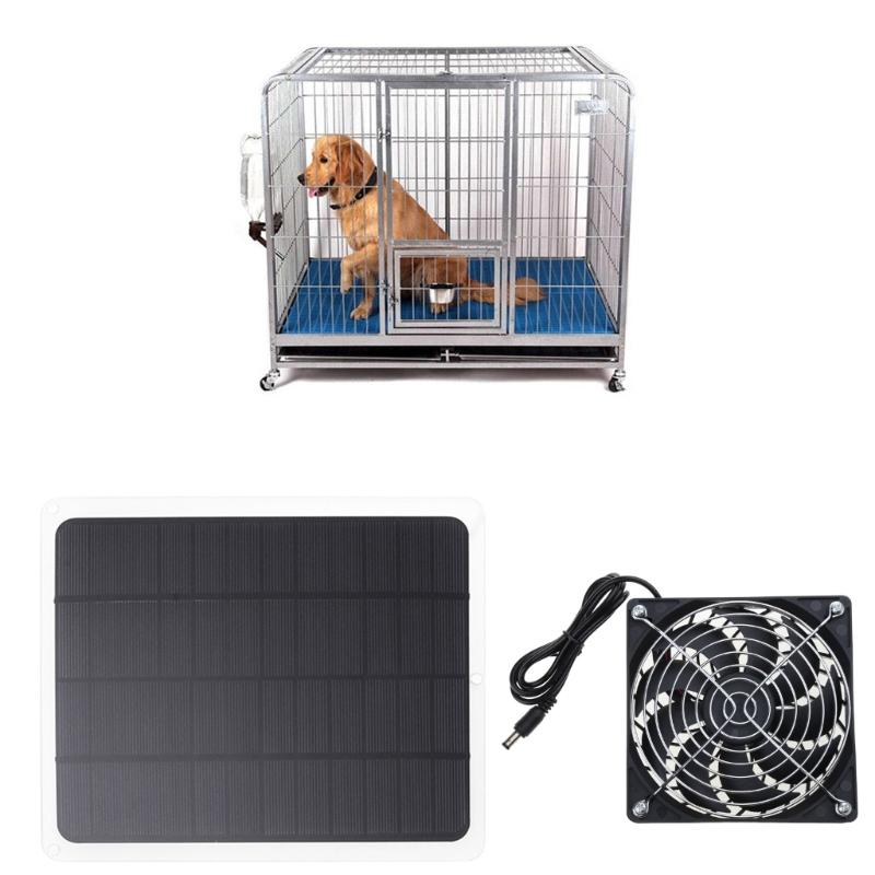 Solar Panel Fans 10W 12V Solar Panel Powered Fan Outdoor Portable Ventilator Exhaust Fan for Chicken Coops Greenhouse