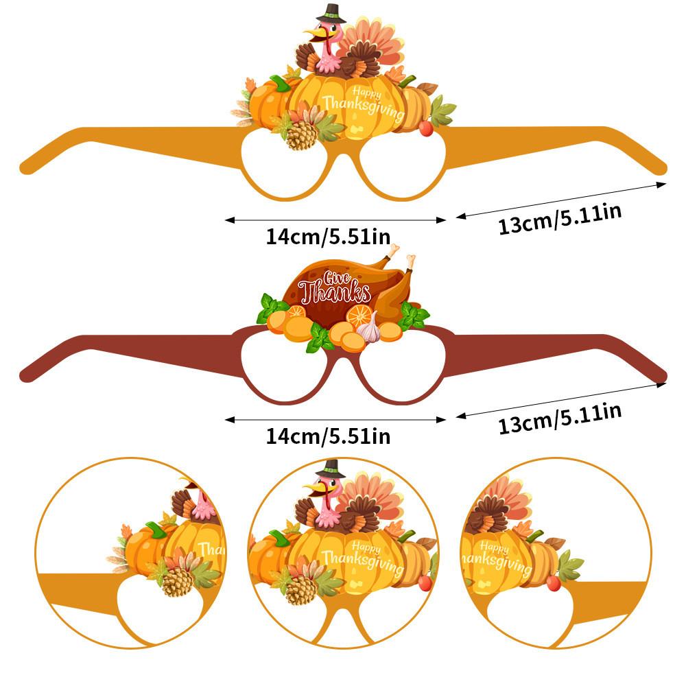 Halloween Festive Paper Glasses Photo Props Set For Holiday Decorations And Parties