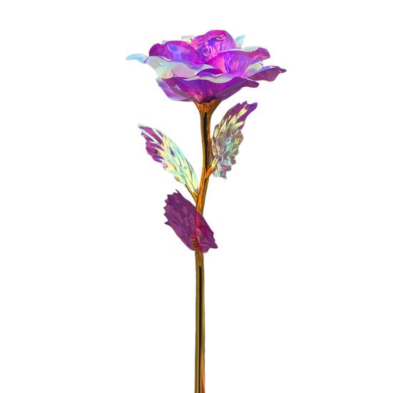 Yousheng Foil Plated Artificial Rose Small Faux Rose Flower for Valentine's Day Wedding Forever Rose Gifts for Women Girls Mom Wife Daughters