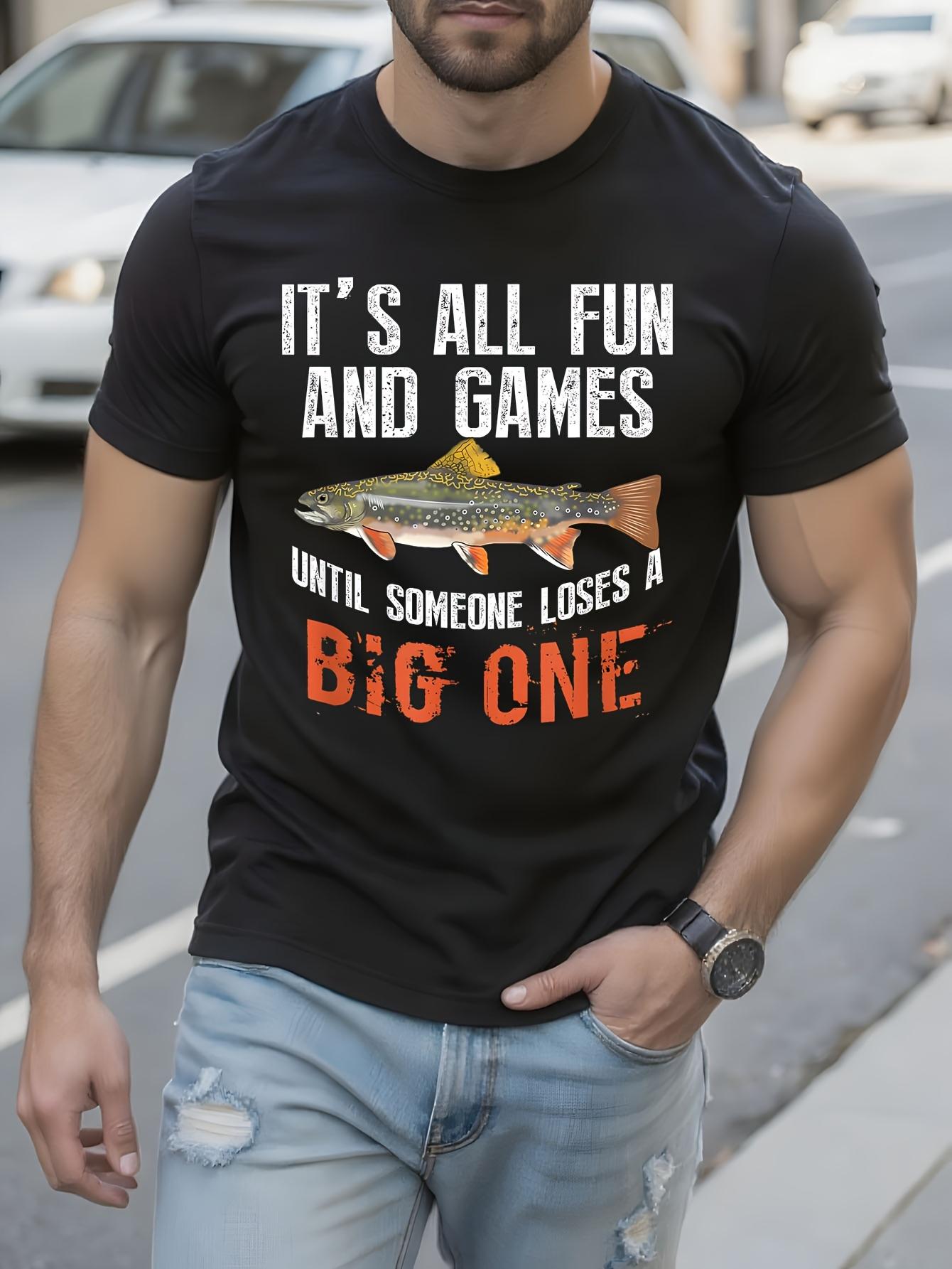Heavyweight 220gsm Cotton Fishing Shirt - Funny Lose a Bi... S