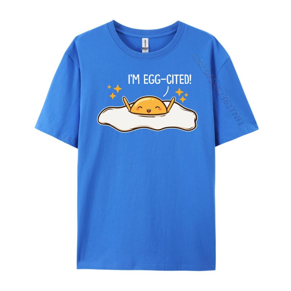 Excited Eggs Happy Christian Tshirt Men Shirts For Men Tee Shirt Funny Shirts Natural High Quality