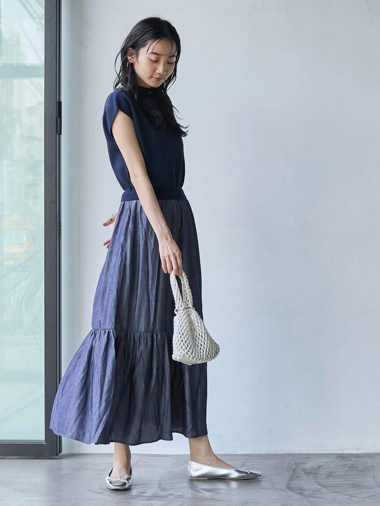 Cohen Web-Exclusive Knit Docking Tiered Dress 76756400346 0950 BLACK(09) M