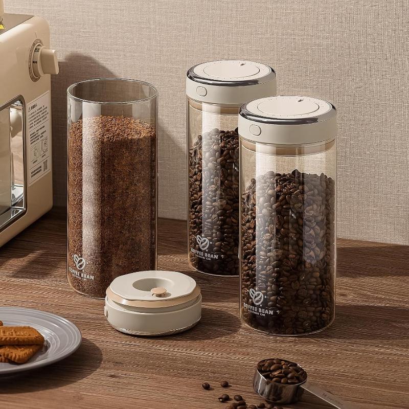 Kaufe Kaffeebehlter Premium Glas - Luftdichter Kaffeebehlter mit  Einweg-CO2-Ventil und Frische-Tracker zur Aufbewahrung von Kaffeebohnen zum  Preis ab 14 | Joom