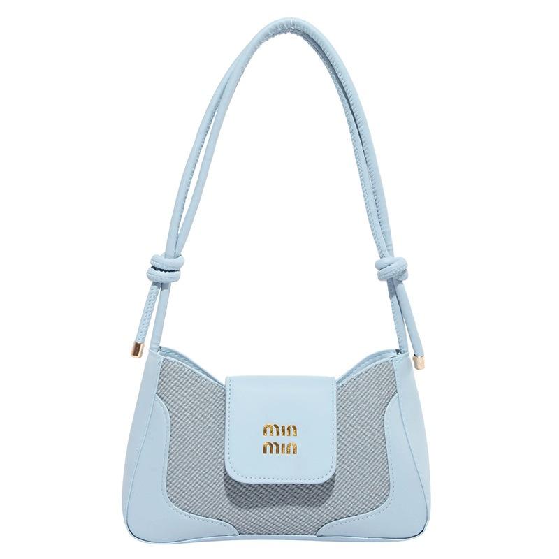 

Retro underarm crescent bag women s new trendy fashion simple and elegant shoulder crossbody small square bag синій