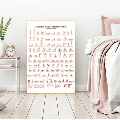 Regalos de Fitness para niñas, decoración de pintura artística para gimnasio, Ashtanga, serie primaria, póster de Yoga, impresiones artísticas en lienzo, Arte de la pared Decoración de habitación de Yoga