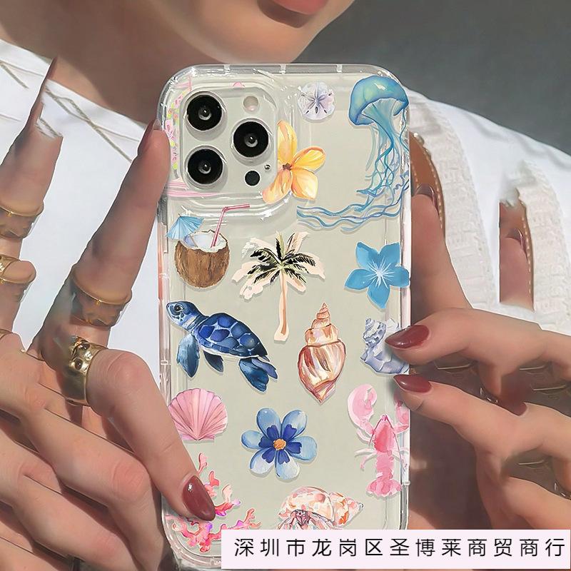 Underwater World for Apple 16Plus mobile phone case iPhone15 new 14ROMAX/13/12/11 transparent