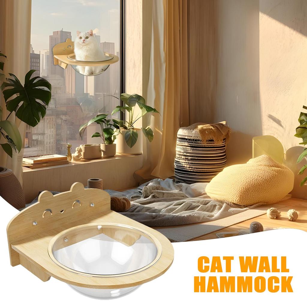 Cat Hammock Window Indoor Window Cat Seat Hammock With Suction Cups Cordless Pet Kitten Resting Overlooking Climbing Sunbathing