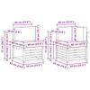 Outdoor Corner Sofa Set 7 pcs Natural Solid Acacia Wood and Polyester