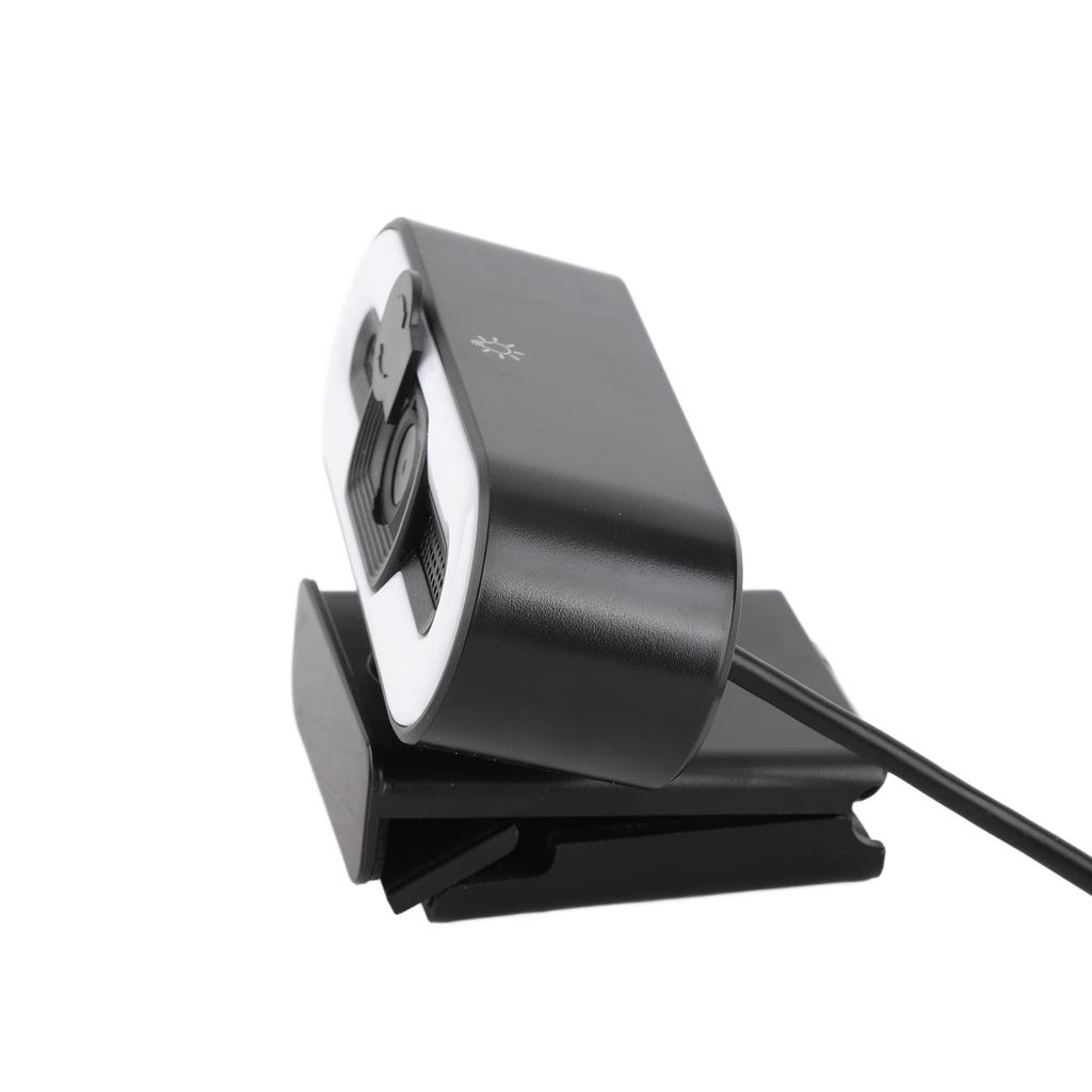 4K USB Plug and Play Webcam with Built in Microphone Lighting for Live Stream Video Call Video Conference Online
