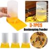 Honeycomb Bee Watering Feeder Plastic Honey Bee Nest Door Feeding Drinking Water Box Safe Non-toxic Supplies for Beekeeper