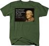 Thomas Jefferson Motto: No Freeman Debarred of Arms. Gun Rights 1776 T-Shirt. Summer Cotton Short Sleeve O-Neck Men's T Shirt
