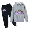 Smilings Critters Set Felpa e Pantaloni per Bambini Figure Cartoni Animati Anime Catnap Maniche Lunghe Top Pantaloni Abbigliamento Ispessito
