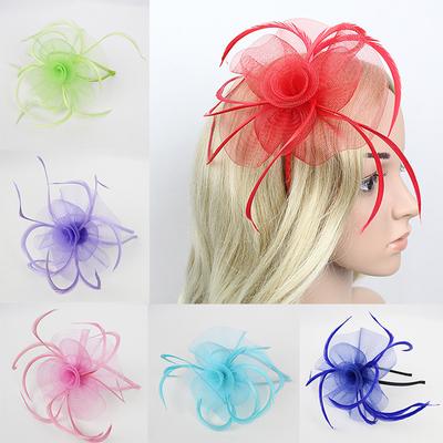 Feather Looped Headband Alice Band Fascinator Ladies Day Wedding Royal Ascot