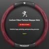 Car Steering Wheel Cover For Peugeot 106 107 108 206 207 208 301 307 308 406 407 408 508 607 2008 3008 4008 5008 GT RCZ Rifter