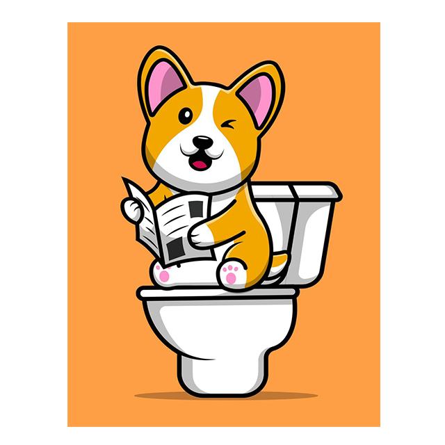 Cute Cartoon Animals In The Toilet Funny Prints Posters Canvas Painting Modern Wall Art Pictures Bathroom Living Room Home Decor