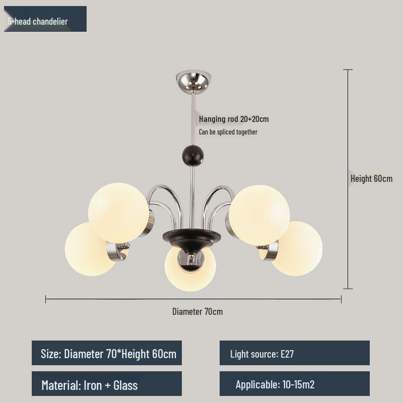 2025 Nordic Wabi-Sabi Chandelier: Mid-Century Bauhaus Style for Living Rooms & Dining Areas