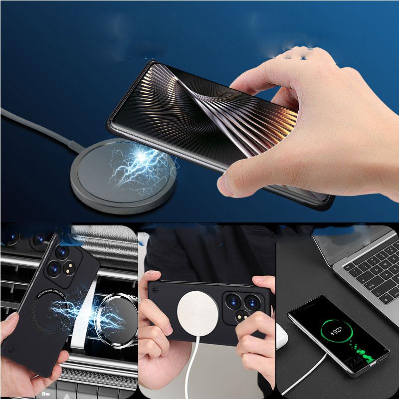 For Magsafe Magnetic Frameless Hard PC Phone Case for Xiaomi Redmi Turbo 3 5G Turbo3 Ultra Slim Wireless Charging Shockproof Cover Shell